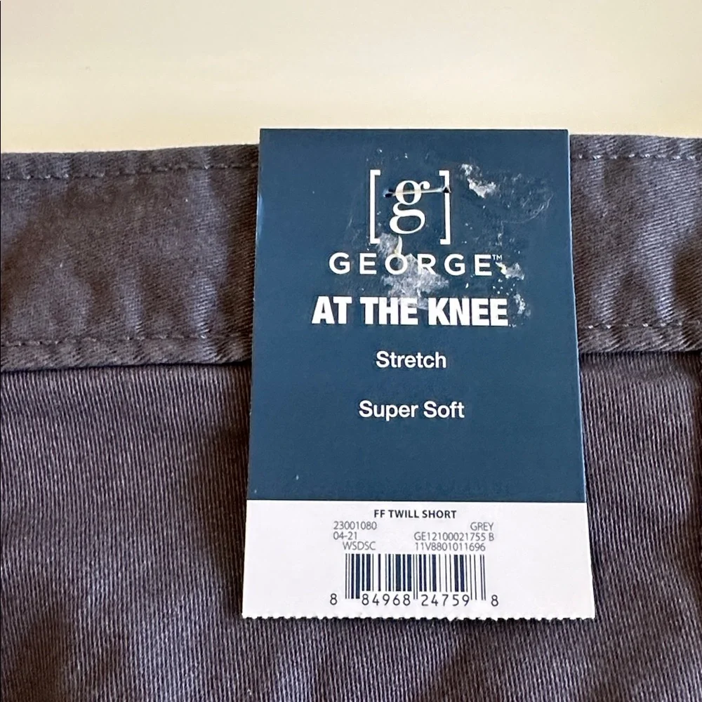 George Big Men’s Stretch Cotton Blend Twill Flat Front Shorts, 9” Inseam - Picture 6 of 11